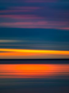 Preview wallpaper stripes, sunset, horizon, blurred