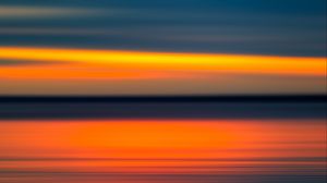 Preview wallpaper stripes, sunset, horizon, blurred