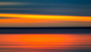 Preview wallpaper stripes, sunset, horizon, blurred