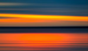 Preview wallpaper stripes, sunset, horizon, blurred