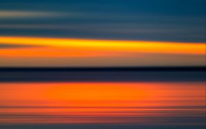 Preview wallpaper stripes, sunset, horizon, blurred