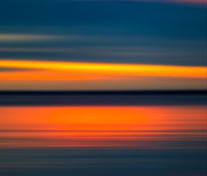 Preview wallpaper stripes, sunset, horizon, blurred