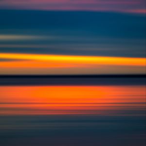 Preview wallpaper stripes, sunset, horizon, blurred