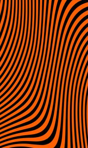 Preview wallpaper stripes, waves, bends, abstraction, orange