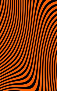 Preview wallpaper stripes, waves, bends, abstraction, orange