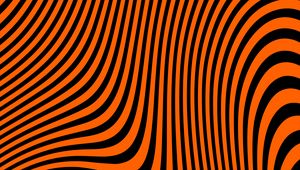 Preview wallpaper stripes, waves, bends, abstraction, orange