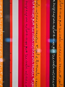 Preview wallpaper stripes, words, text, inscription, colorful
