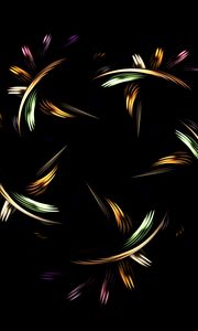 Preview wallpaper strokes, colorful, dark, abstraction, fractal