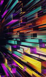 Preview wallpaper structure, 3d, multicolored, abstraction