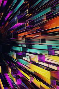 Preview wallpaper structure, 3d, multicolored, abstraction