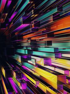 Preview wallpaper structure, 3d, multicolored, abstraction