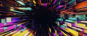 Preview wallpaper structure, 3d, multicolored, abstraction