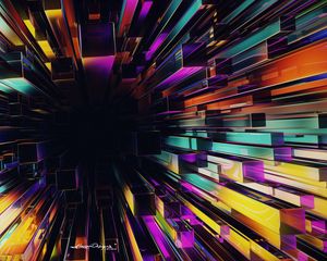 Preview wallpaper structure, 3d, multicolored, abstraction