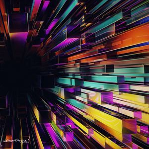 Preview wallpaper structure, 3d, multicolored, abstraction