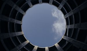 Preview wallpaper structure, building, circle, sky, bottom view