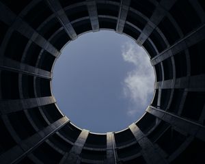 Preview wallpaper structure, building, circle, sky, bottom view