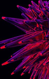 Preview wallpaper structure, crystal, spiny, sharp, red, purple