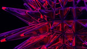Preview wallpaper structure, crystal, spiny, sharp, red, purple