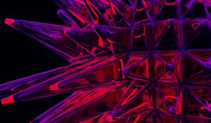 Preview wallpaper structure, crystal, spiny, sharp, red, purple