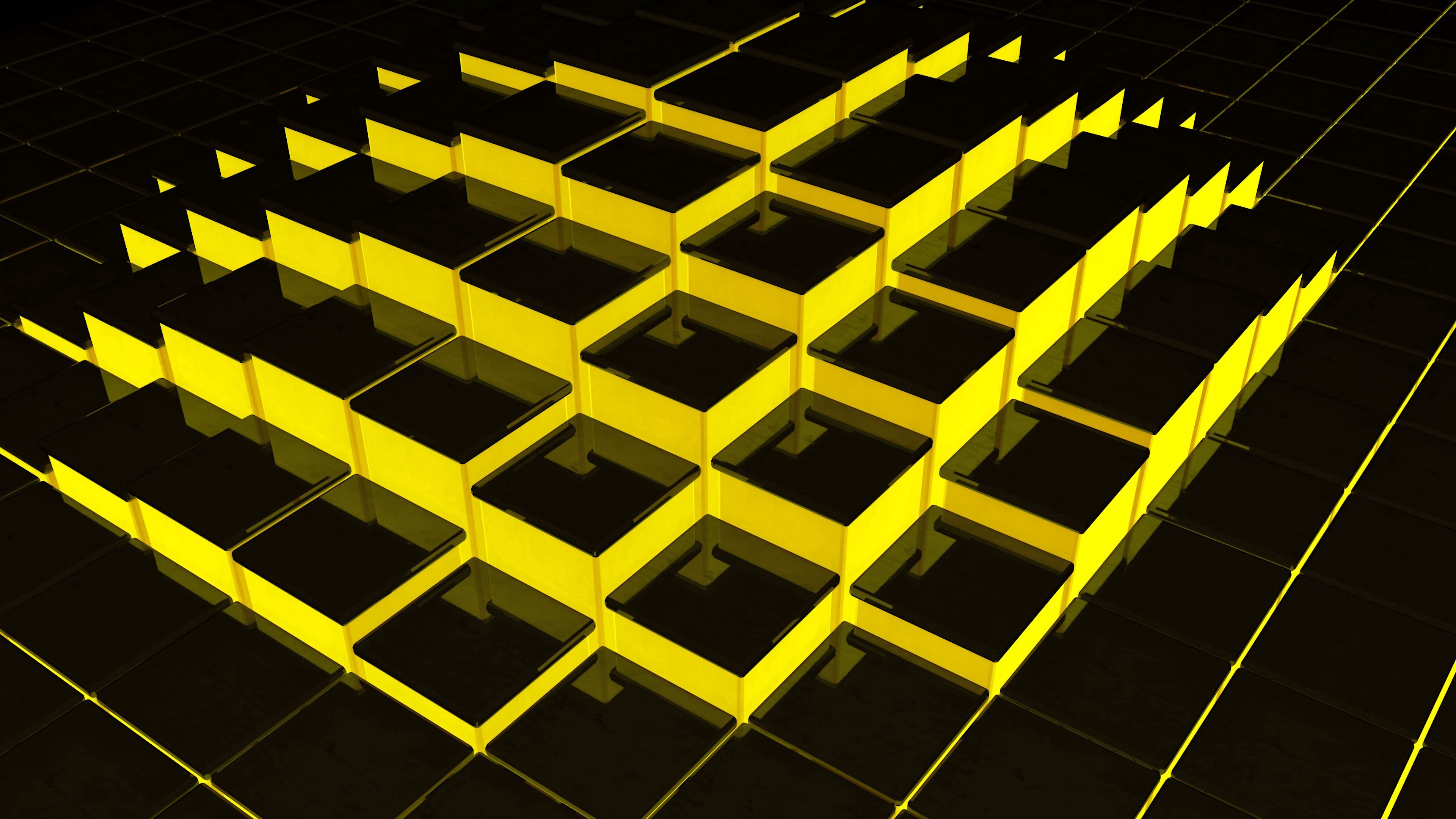 Hình nền 3840x2160 cấu trúc, khối lập phương, 3D, màu vàng, đen sẽ thổi bùng sự trẻ trung và năng động vào không gian làm việc của bạn. Các khối lập phương 3D với màu vàng tươi sáng nổi bật trên nền đen sẽ làm cho màn hình của bạn trở nên hấp dẫn và sáng tạo.