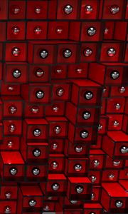 Preview wallpaper structure, cubes, red, 3d