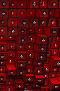 Preview wallpaper structure, cubes, red, 3d