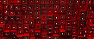 Preview wallpaper structure, cubes, red, 3d