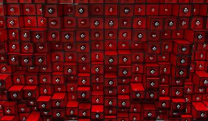 Preview wallpaper structure, cubes, red, 3d