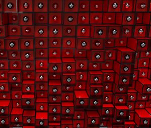 Preview wallpaper structure, cubes, red, 3d