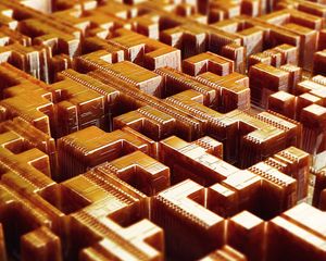 Preview wallpaper structure, fragments, 3d, volume, brown
