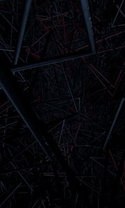 Preview wallpaper structure, interlacing, pipes, tangled, dark, endless