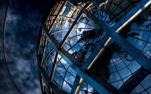 Preview wallpaper structure, metal, globe, huge, sky