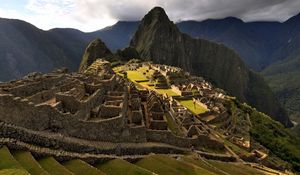 Preview wallpaper structure, mountain, top, ruins