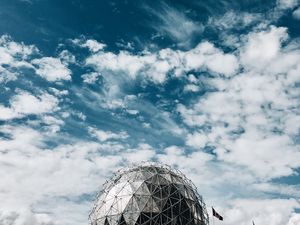 Preview wallpaper structure, sky, clouds, architecture, vancouver, canada