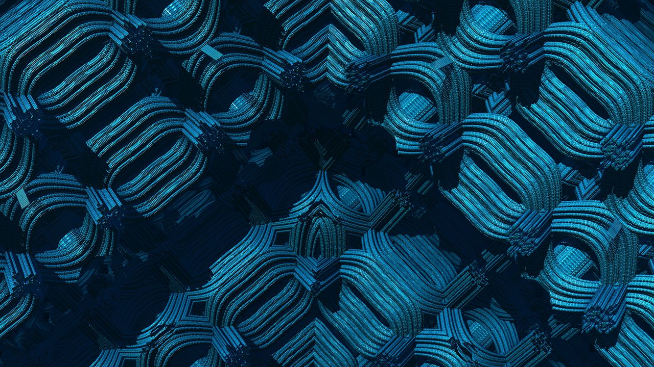 Wallpaper structure, tangled, blue, volume, 3d