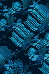 Preview wallpaper structure, tangled, blue, volume, 3d