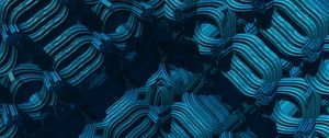 Preview wallpaper structure, tangled, blue, volume, 3d