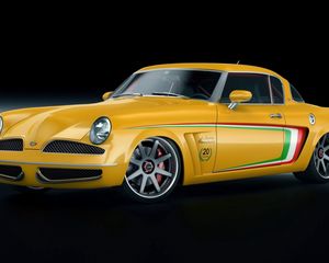 Preview wallpaper studebaker, veinte victorias, gwa, yellow, side view