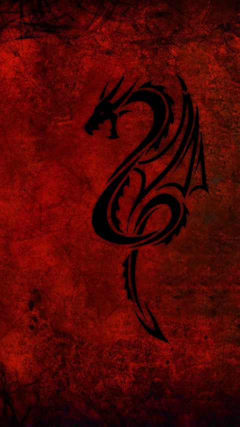 480x854 Wallpaper style, abstract, dragon