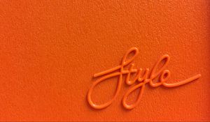 Preview wallpaper style, word, inscription, orange