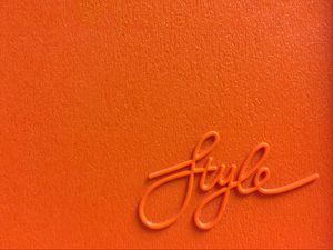 Preview wallpaper style, word, inscription, orange