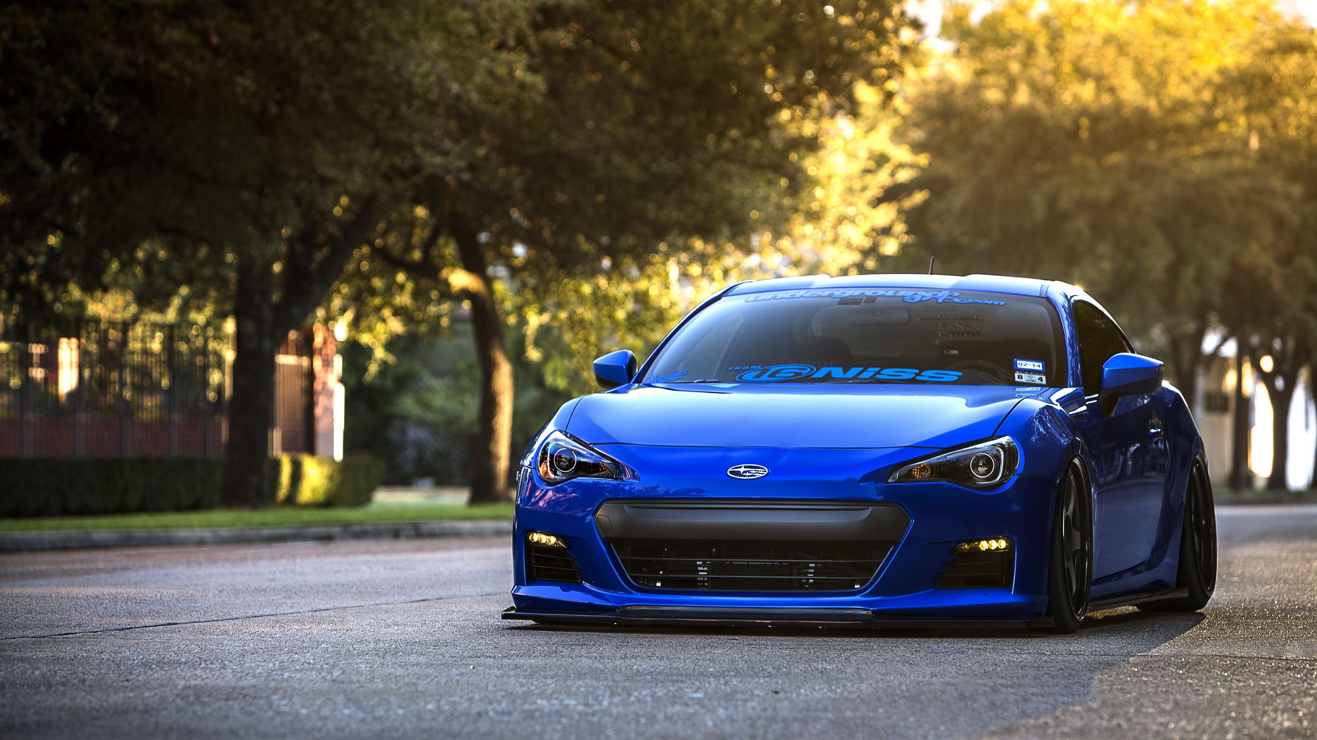 Download Wallpaper 2560x1440 Subaru Brz Blue Front Sports Car Coupe Widescreen 16 9 Hd Background