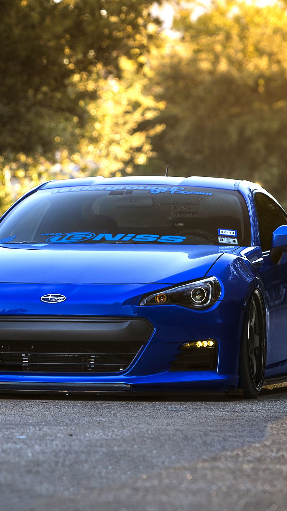 Download Wallpaper 938x1668 Subaru Brz Blue Front Sports Car Coupe Iphone 8 7 6s 6 For Parallax Hd Background
