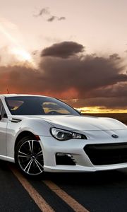 Preview wallpaper subaru brz, car, road