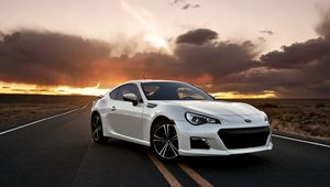 Preview wallpaper subaru brz, car, road