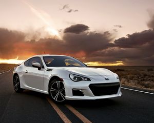 Preview wallpaper subaru brz, car, road