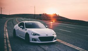 Preview wallpaper subaru brz, subaru, cars, sunset