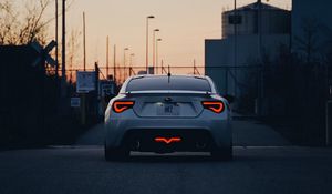 Preview wallpaper subaru brz, subaru, sports car, car, rear view, spoiler