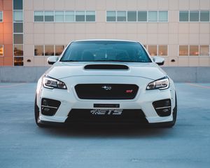 Preview wallpaper subaru, car, front view, white