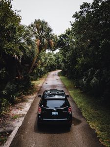 Preview wallpaper subaru forester, subaru, car, rear view, road